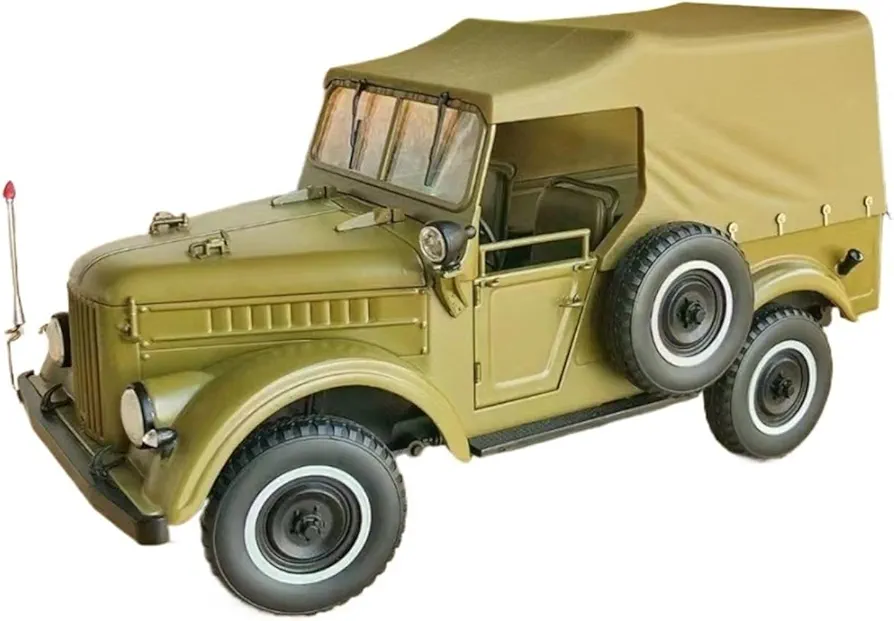 Scale Car Models for GAZ-69 Troop Carrier Model 1:18 Alloy Classic Vehicles Collectible for Car Enthusiasts Pre-Built Model Vehicles