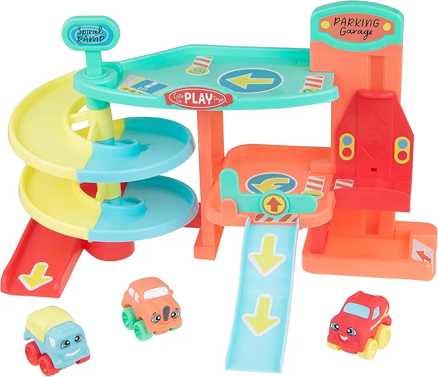 Lots to Play Toys - Multi-Story Baby Car Parking Garage - JC Toys