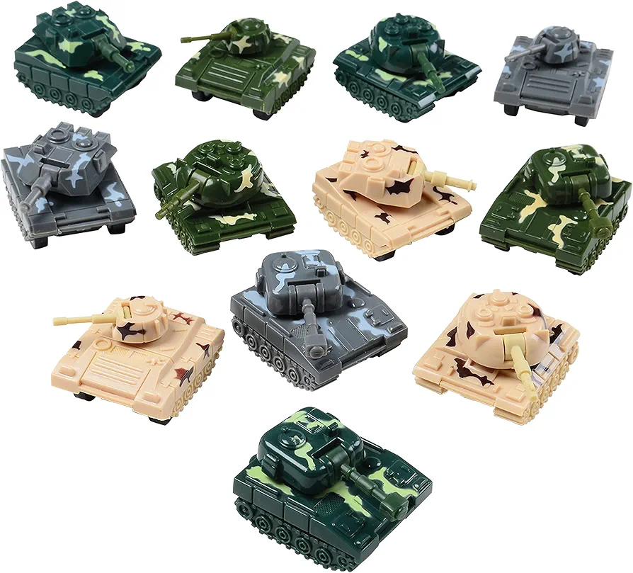 Kid Fun Pull Back Tanks, Army Toys for Imaginative Play, Use Toy Cars with Little Army Men, Toys for Kids, Ages 3 Years