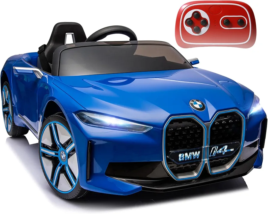 Licensed BMW Kids Ride on Car with Remote Control by Bopilon 12V 7AH Electric Car for Kids Battery Powered Ride on Toys Car for Toddlers 1-3, 2 Speeds, Bluetooth, MP3, Horn, LED Lights(Blue)