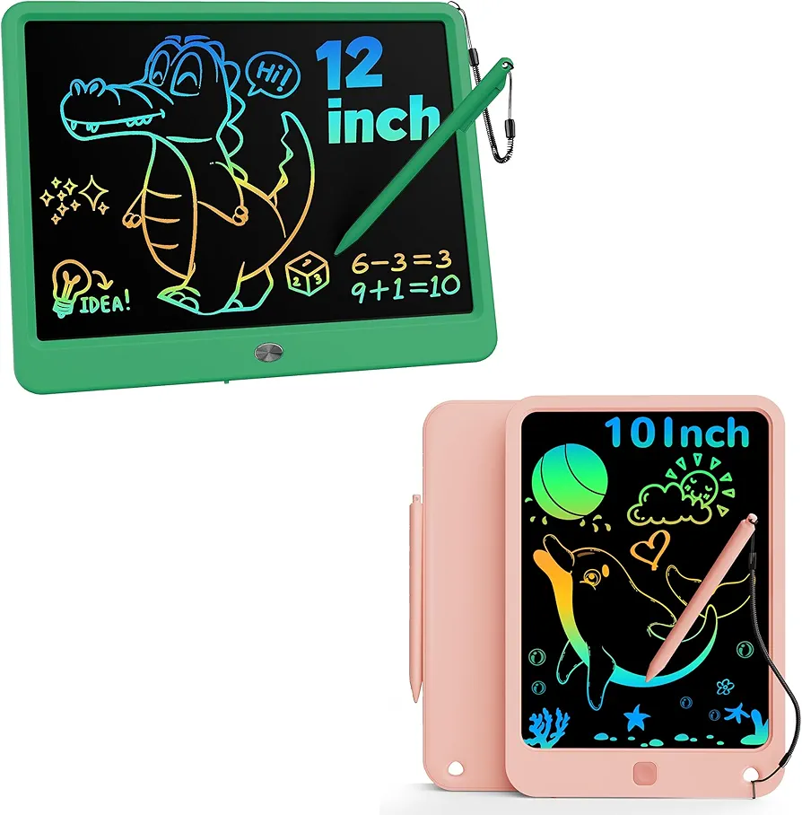 KOKODI LCD Writing Tablet for Kids 10 Inch, Toys for 3 4 5 6 7 8 9 10 Years Old Boys and Girls, Colorful Doodle Board, Gift for Toddler Age 3-12 Years, Memo Board