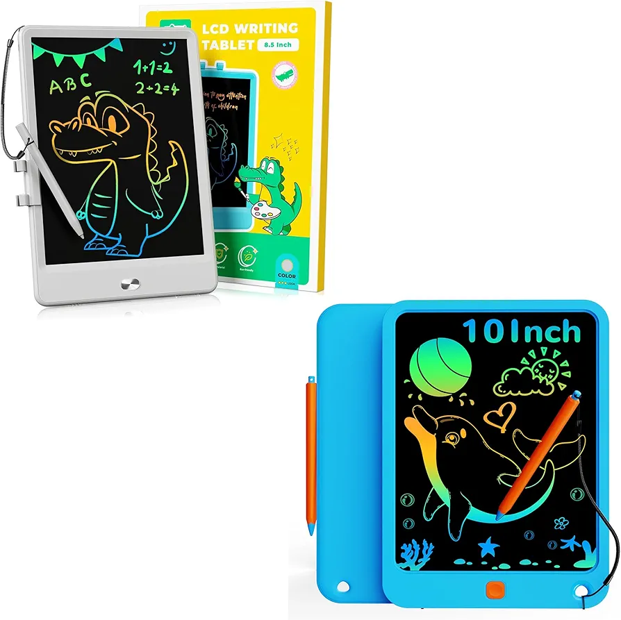 KOKODI LCD Writing Tablet for Kids 10 Inch, Toys for 3 4 5 6 7 8 9 10 Years Old Boys and Girls, Colorful Doodle Board, Gift for Toddler Age 3-12 Years, Memo Board