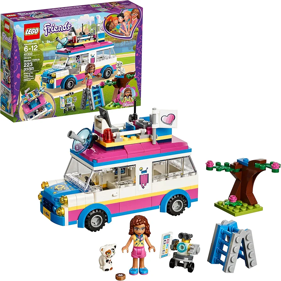 LEGO Friends Olivia’s Mission Vehicle 41333 Building Set (223 Pieces)