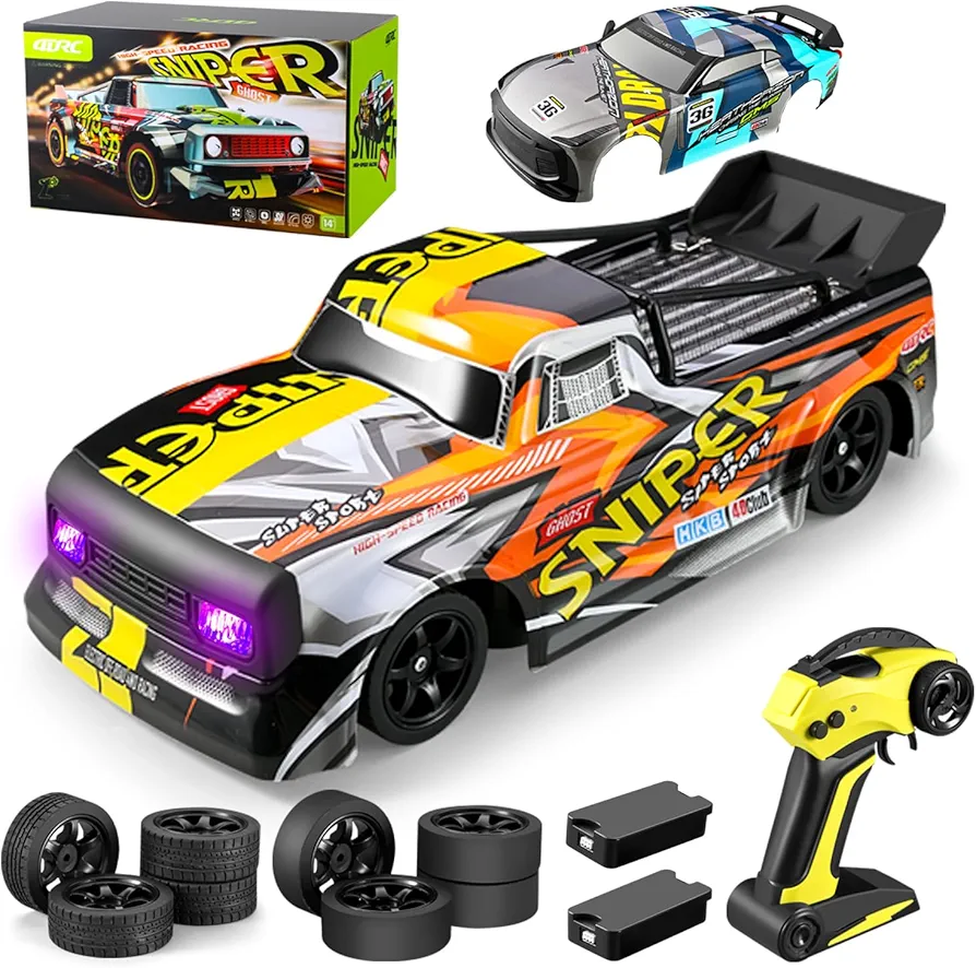 4DRC H4 Remote Control Car,High Speed RC Car for Kids Adults Toys, 2.4Ghz 4WD Drifting Racing Rc Cars Fast 30KM/H Monster Truck, All Terrain Off Road Truck,8 12 Gifts for Boys