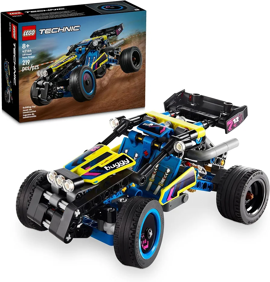 LEGO Technic Off-Road Race Buggy Buildable Car, Summer Toy for Boys and Girls Ages 7-11 Who Love Racing Toys & Outdoor Play, Race Car Toy Featuring a Moving 4-Cylinder Engine and Suspension, 42164