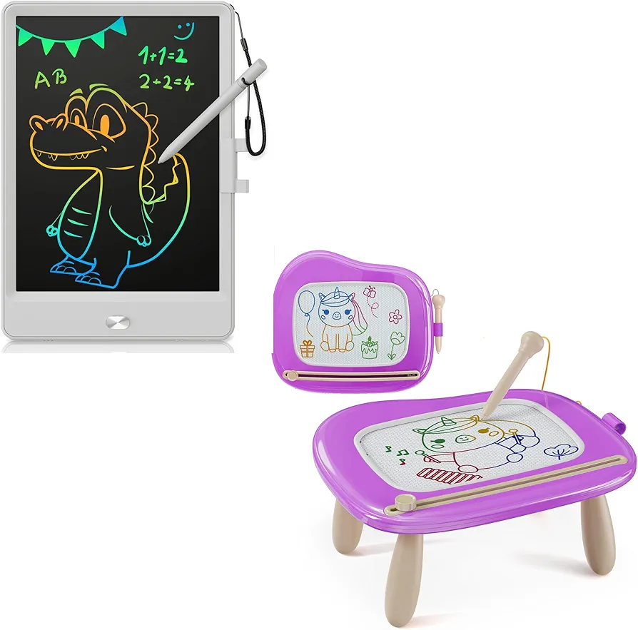 KOKODI 8.5-Inch LCD Writing Tablet, KOKODI Toys Gifts for 1 2 3 Years Old Girl, Sturdy Magnetic Drawing Board Sketch Doodle Pad