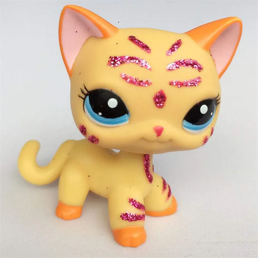 lps Rare pet Shop Toys Standing Little Short Hair cat Pink Cute Great Dane Dachshund Dog Old Original pet Toys 15