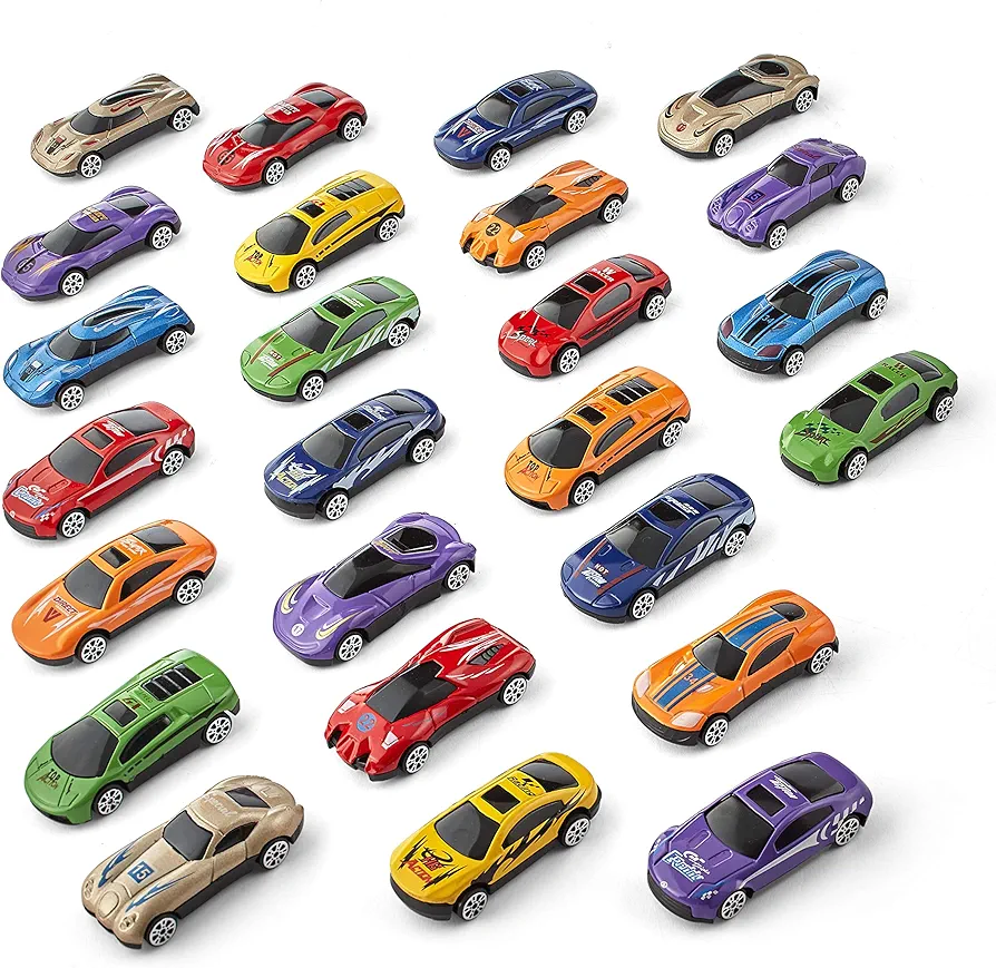 Fast Lane Diecast Toy Car Set, for Ages 3-8, 25 Cars