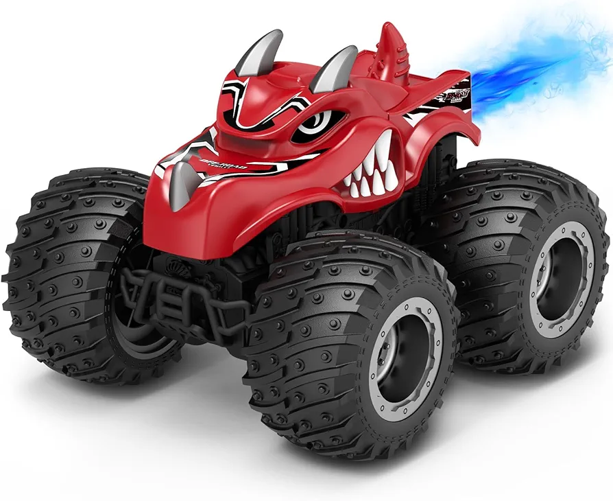 Monster Truck Toys,1:20 Dinosaur Remote Control Car,2.4 Ghz Remote Control Car Boys,Remote Controlled Car with Light,Rc Cars for Boys Age 4-7 with 360° Spin Walk Upright & Drift