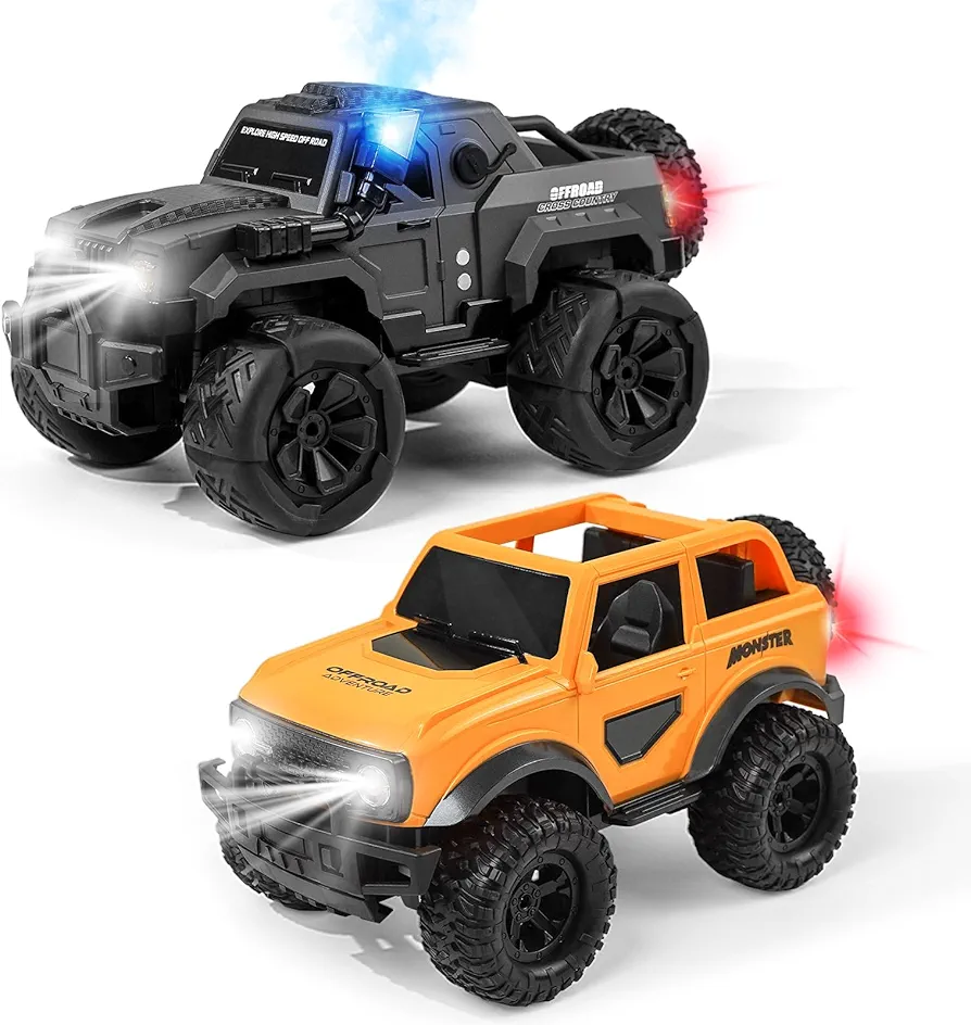 Large Remote Control Car, 1:16 Scale RTR Off-Road Vehicle with Lights & Driving Demo, 2.4GHz Radio Control Trucks 120+ Min Play for Kids, Boys & Girls, Gifts for 3-12 Year Old