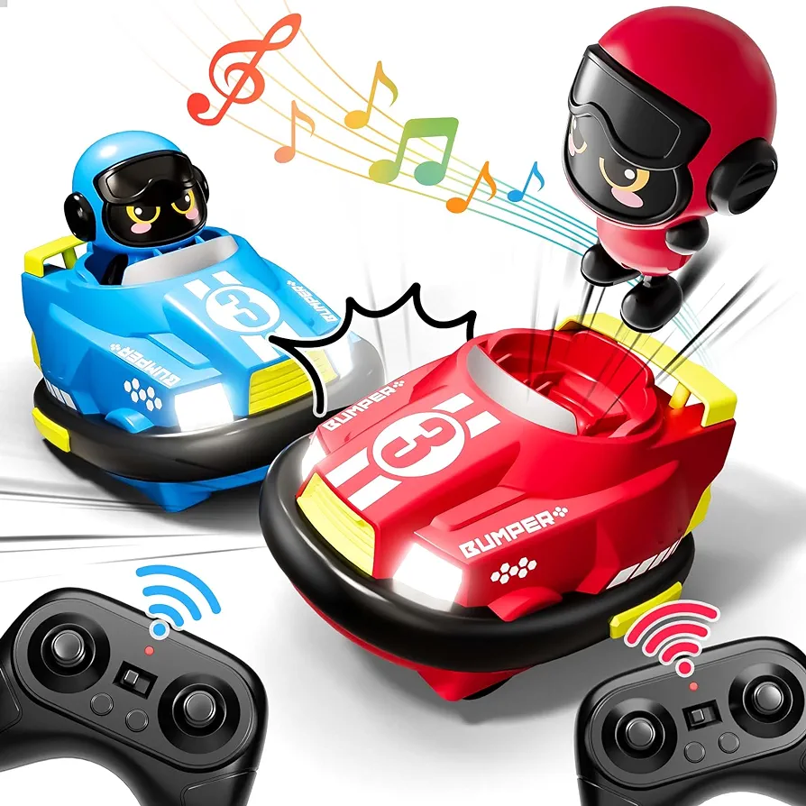 iPlay, iLearn Kids Remote Control Car Toys Set, RC Race Vehicles Playset, Electronic Bump & Pop-up Game W/ 2 Figures, Cool Indoor Outdoor Birthday Gift 3 4 5 6 7 8-12 Years Old Toddlers Boy Child Teen