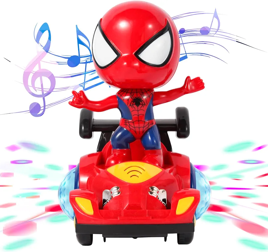 Dancing Robot Spider Toys Interactive Musical Super Héró Car Toy Flashing Lights Intelligent Interactive Educational Robot for Chirldent Day Birthday Gift Boys Girls Toddlers Age 2-8