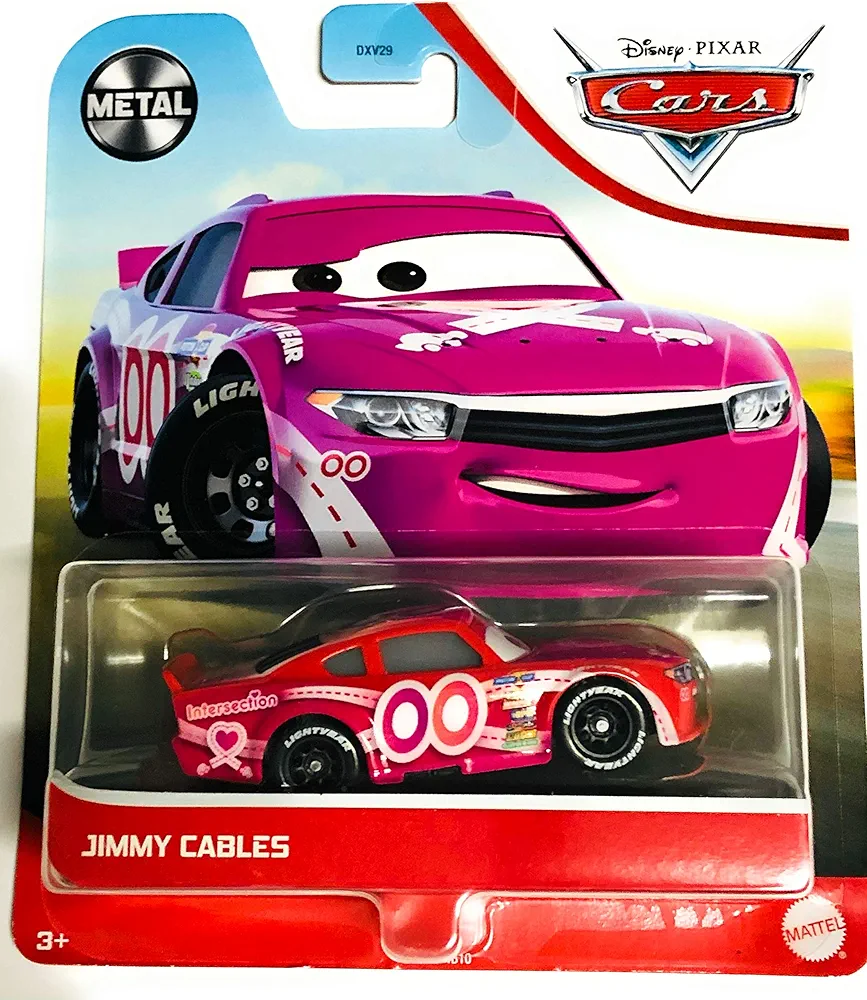 Disney Cars Toys Jimmy Cables, Miniature, Collectible Racecar Automobile Toys Based on Cars Movies, for Kids Age 3 and Older, Multicolor