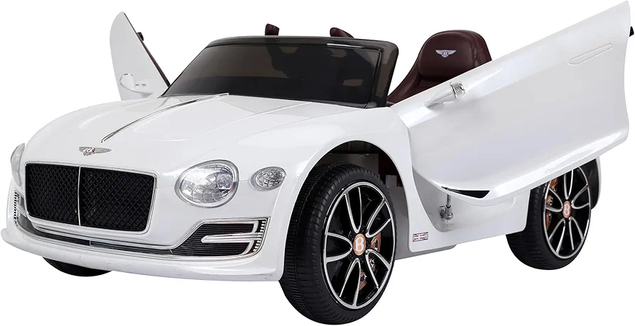 Aosom Licensed Bentley EXP12 Kids Electric Car with Parent Remote Control, 12V Ride on Car with Butterfly Doors, Startup Sound, Suspension, MP3 Player, Songs, Horn, Lights, White