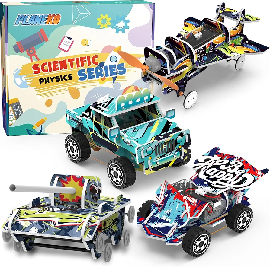 STEM Kits for Kids Age 8-10 3D Puzzles Model Car Building Kits for Boys STEM Projects Crafts Build Toy STEM Activities Toy for Boys 6 7 8 9 10 11 12 13 Year Old Birthday Gift