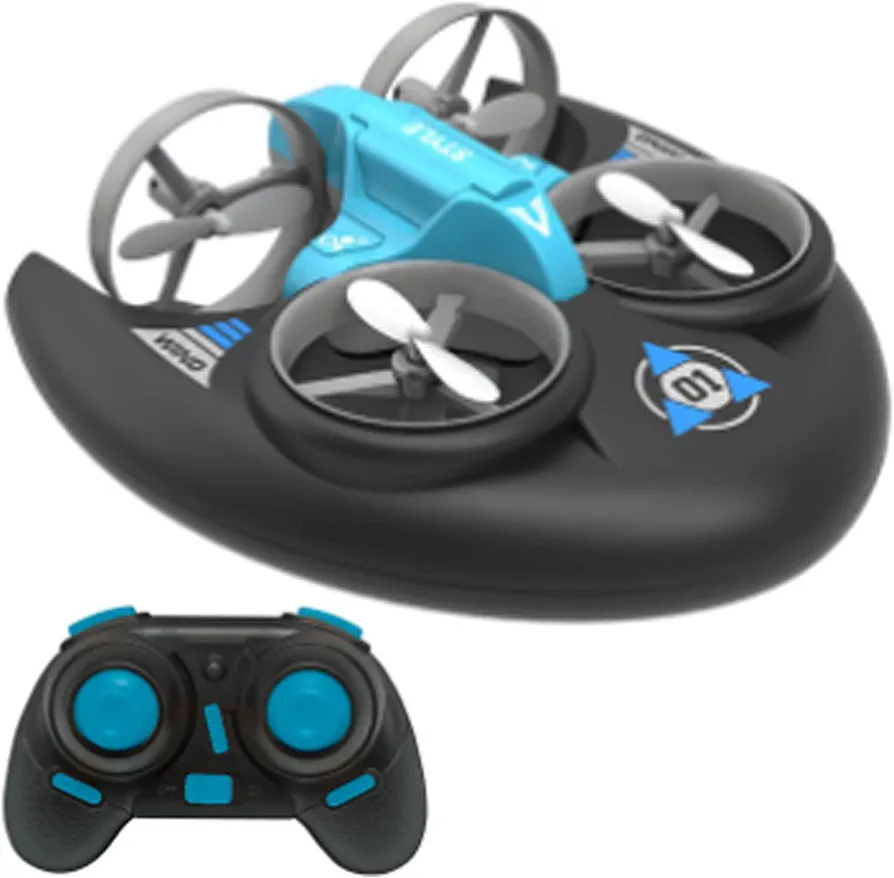 JONZOO Outdoor Boys Toys Ages 5-8-12, 3 in 1 RC Car Boat Drone Pool Toys for Kids 8-12