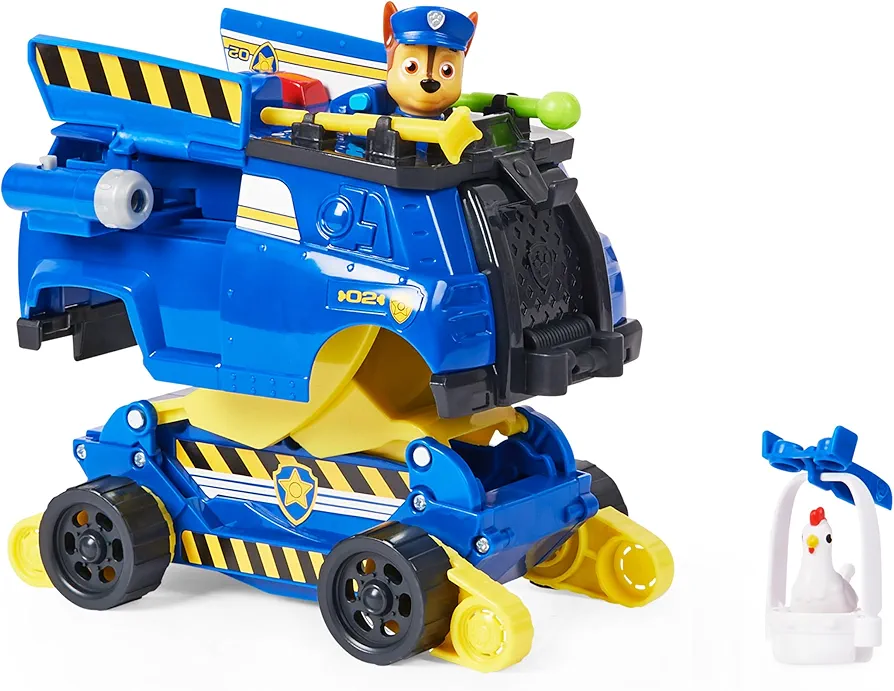 Paw Patrol, Chase Rise and Rescue Transforming Toy Car with Action Figures and Accessories, Kids Toys for Ages 3 and up