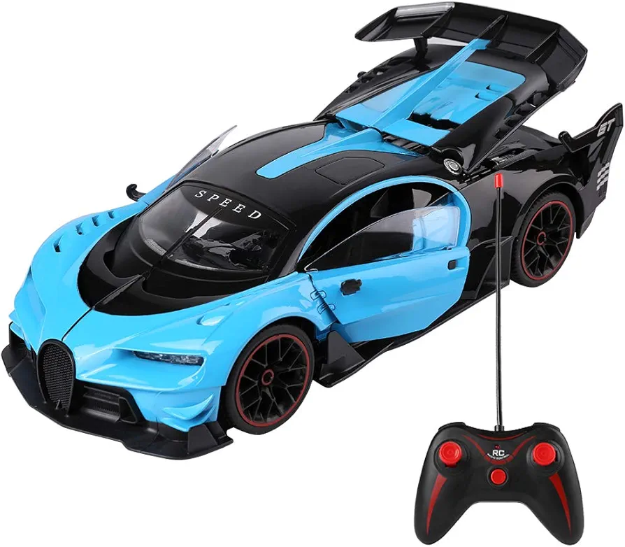 RC Remote Control Sports Car Super Racer Gifts for 3 4 5 Year Old and up, Age 3 and UP, Blue