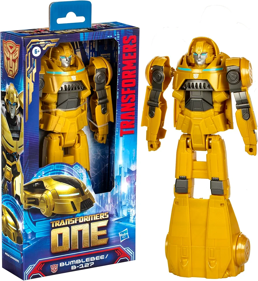 Transformers One Mega Changer Bumblebee (B-127) 11-Inch Robot Action Figure, Interactive Toys for Boys and Girls Ages 6 and Up