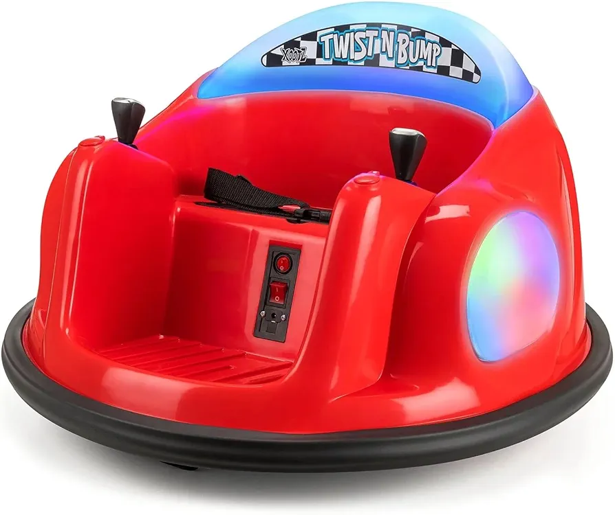 Twist N Bump 6V Electric Bumper Car Red for Kids Ages 2-6 Years