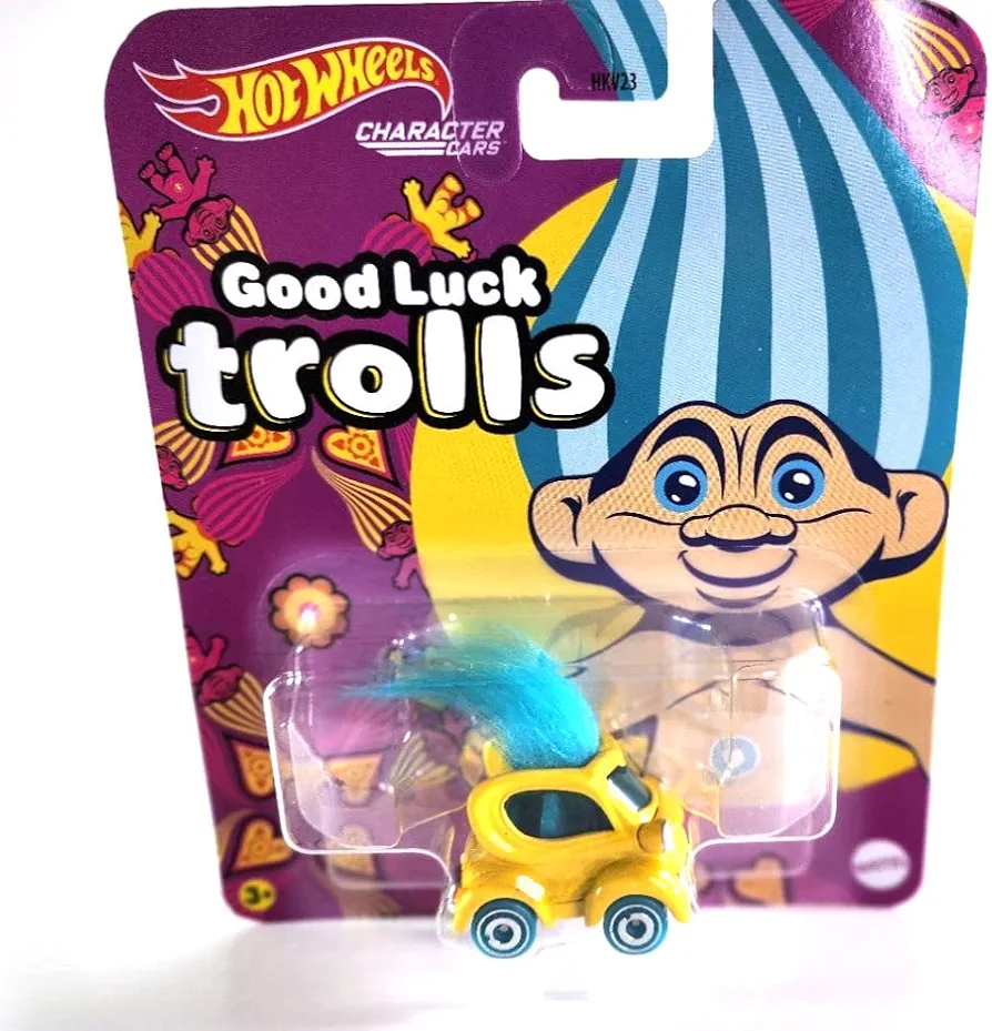 Mattel Hotwheels Character Cars Good Luck Trolls