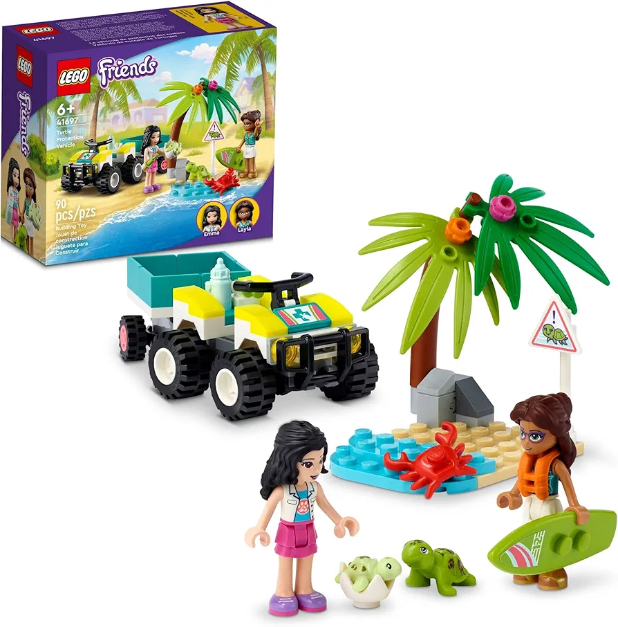 LEGO Friends Turtle Protection Vehicle 41697 Building Toy Set for Kids, Girls, and Boys Ages 6+ (90 Pieces)